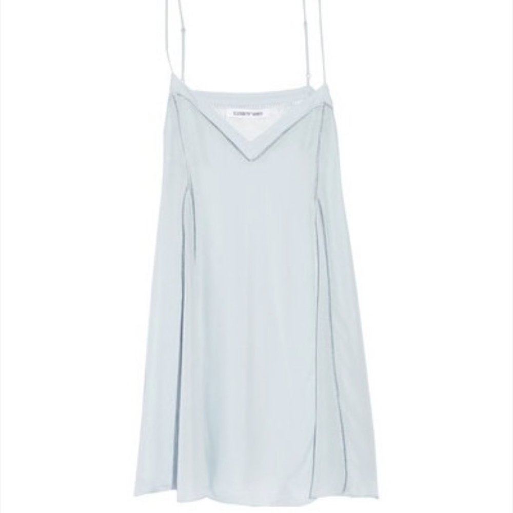 Elizabeth and James Silk Idris Dress In Sky Blue